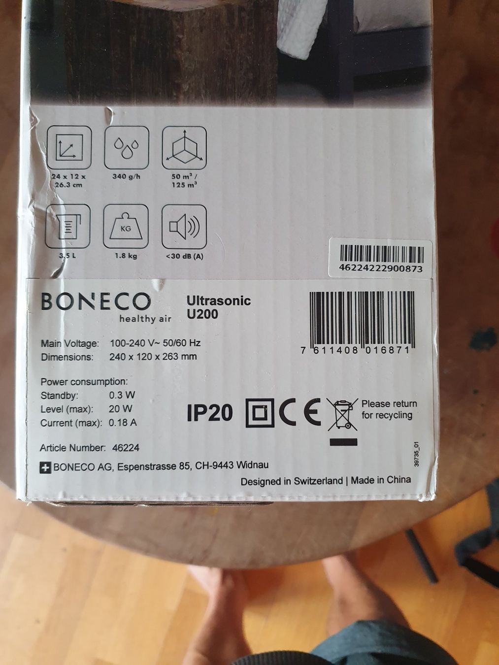 Boneco Umidificatori d'aria: Boneco U200 Ultrasonic Humifier – Usato da Zürich venduto da loosebone 2