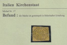 Italien-Kirchenstaat Kat.Mi.Nr.17 gestempelt