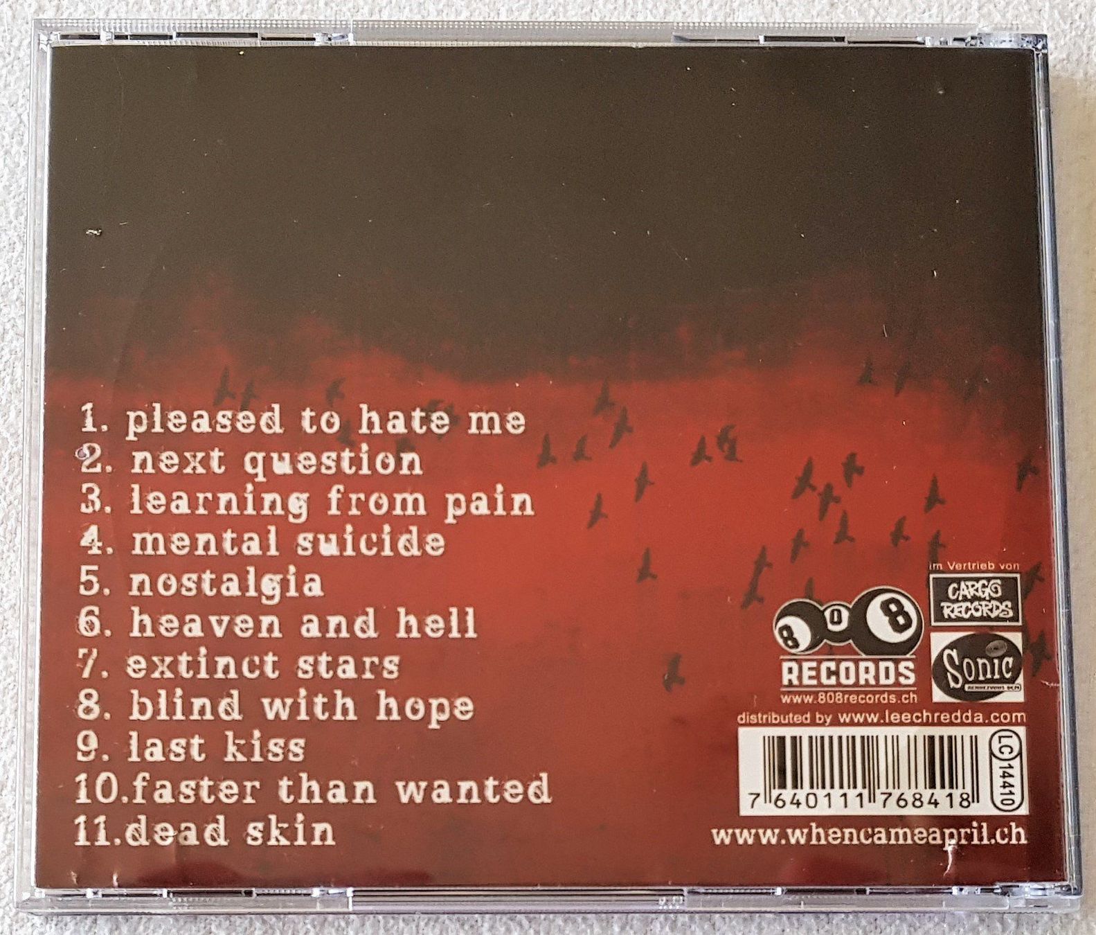 CD: When Came April – Comparing Scars - CD - 2007 - First Press – Usato da Uster venduto da Zardodel 1