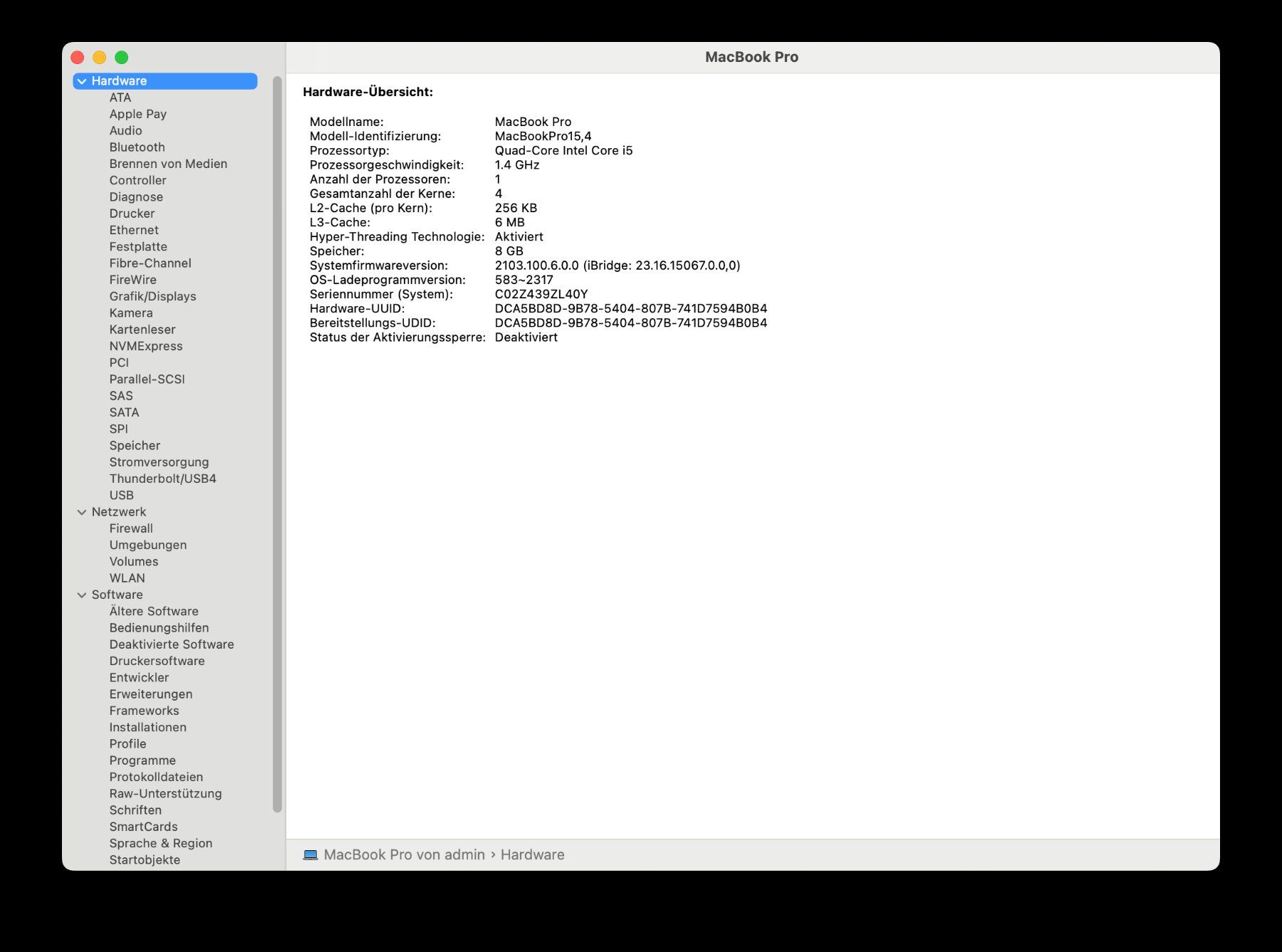Apple Notebook: MacBook Pro 13" 2019 / 8GB / 128GB SSD / Touch Bar – Usato da Meisterschwanden venduto da Discus0 4