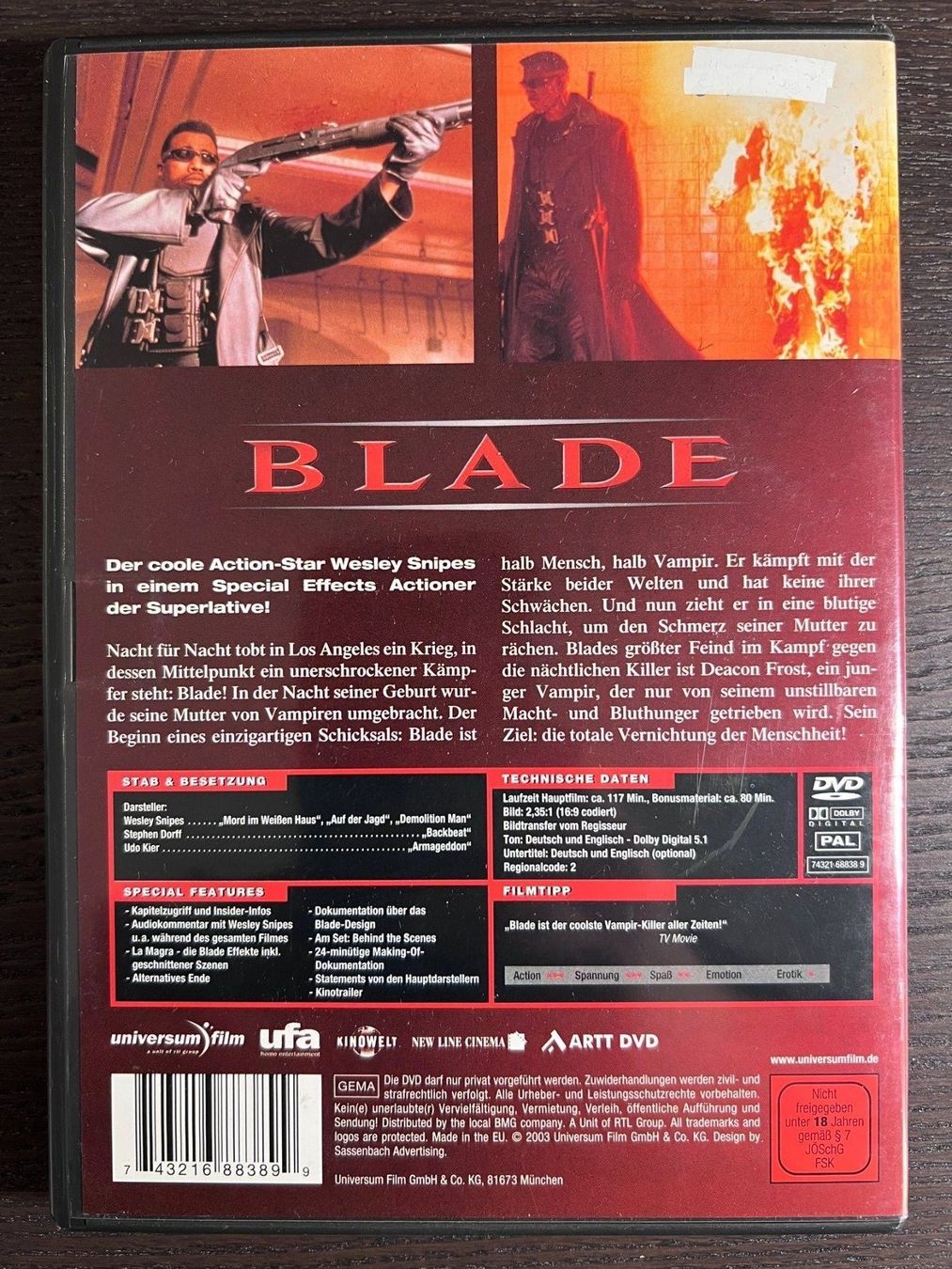 Alle DVDs: Blade – Gebraucht aus Zürich von FilmFreunde 1
