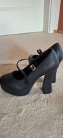 DemoniaCult Highheels, schwarz, Grösse 38 Plateau Schnalle