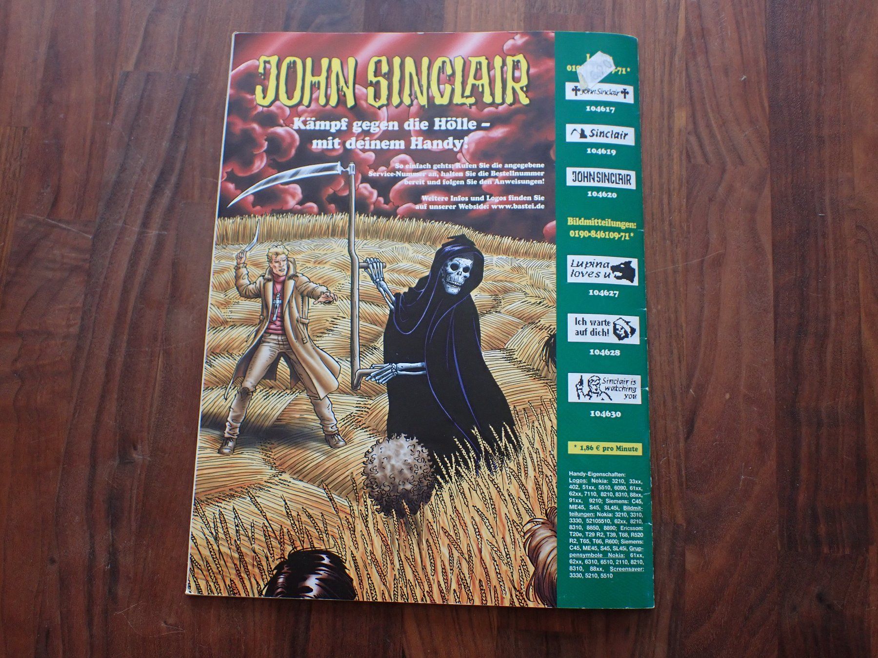 Fumetti: Geisterjäger JOHN SINCLAIR Commic Heft Nr. 2 BASTEI Verlag – Usato da Geroldswil venduto da boy5toy 9