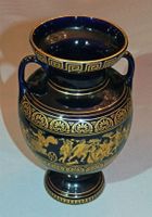 Fantastische, grosse, kobaltblaue Amphore/Vase
