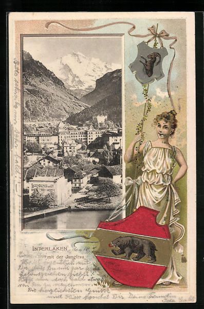 Cartes postales: Präge-Passepartout-Lithographie Interla – D'occasion à Berlin par bartko-reher