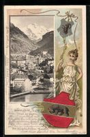Präge-Passepartout-Lithographie Interla