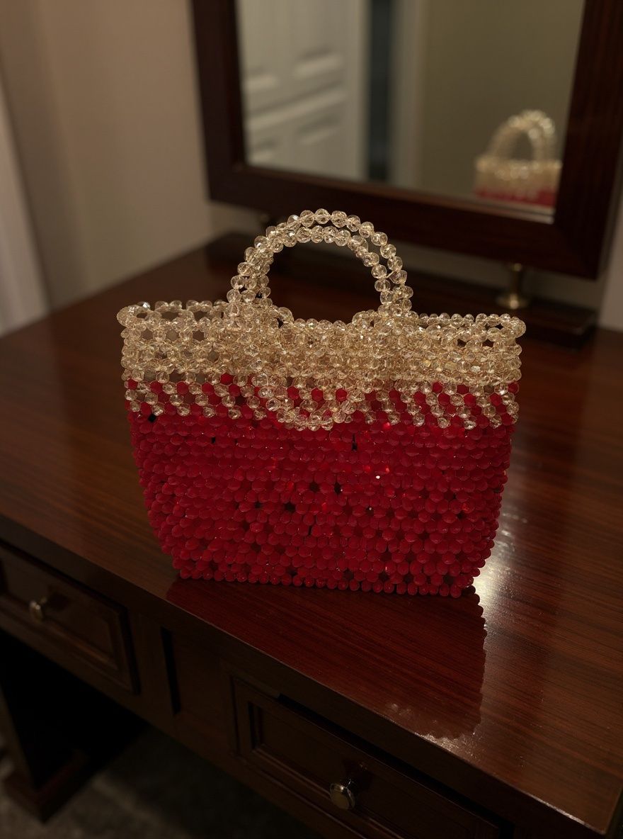 Borse da donna: Pochette aus Kristallperlen in Handarbeit – Nuovo e nell'imballaggio originale da canobbio venduto da barbarb 2
