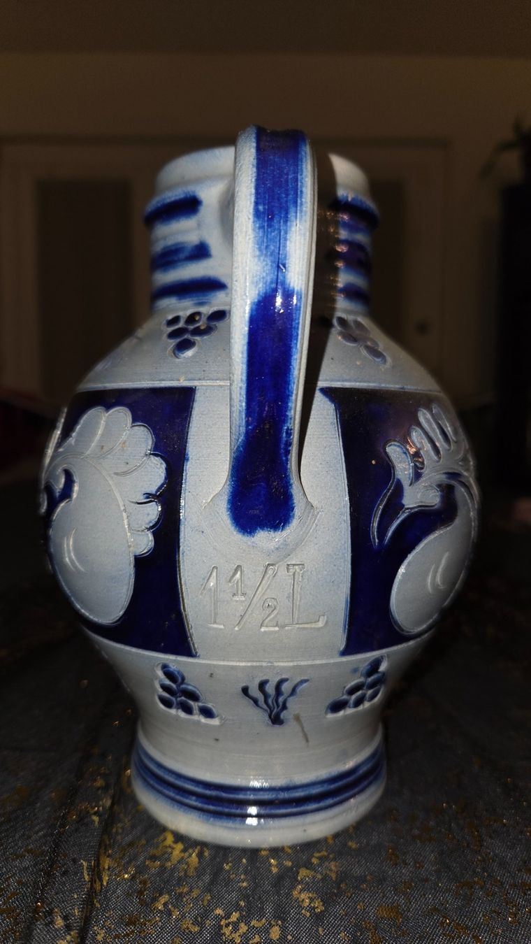 Caraffe: Carafe en grès Bleu cobalt - artisanale – Usato da Corseaux venduto da 4CAHUETE 1