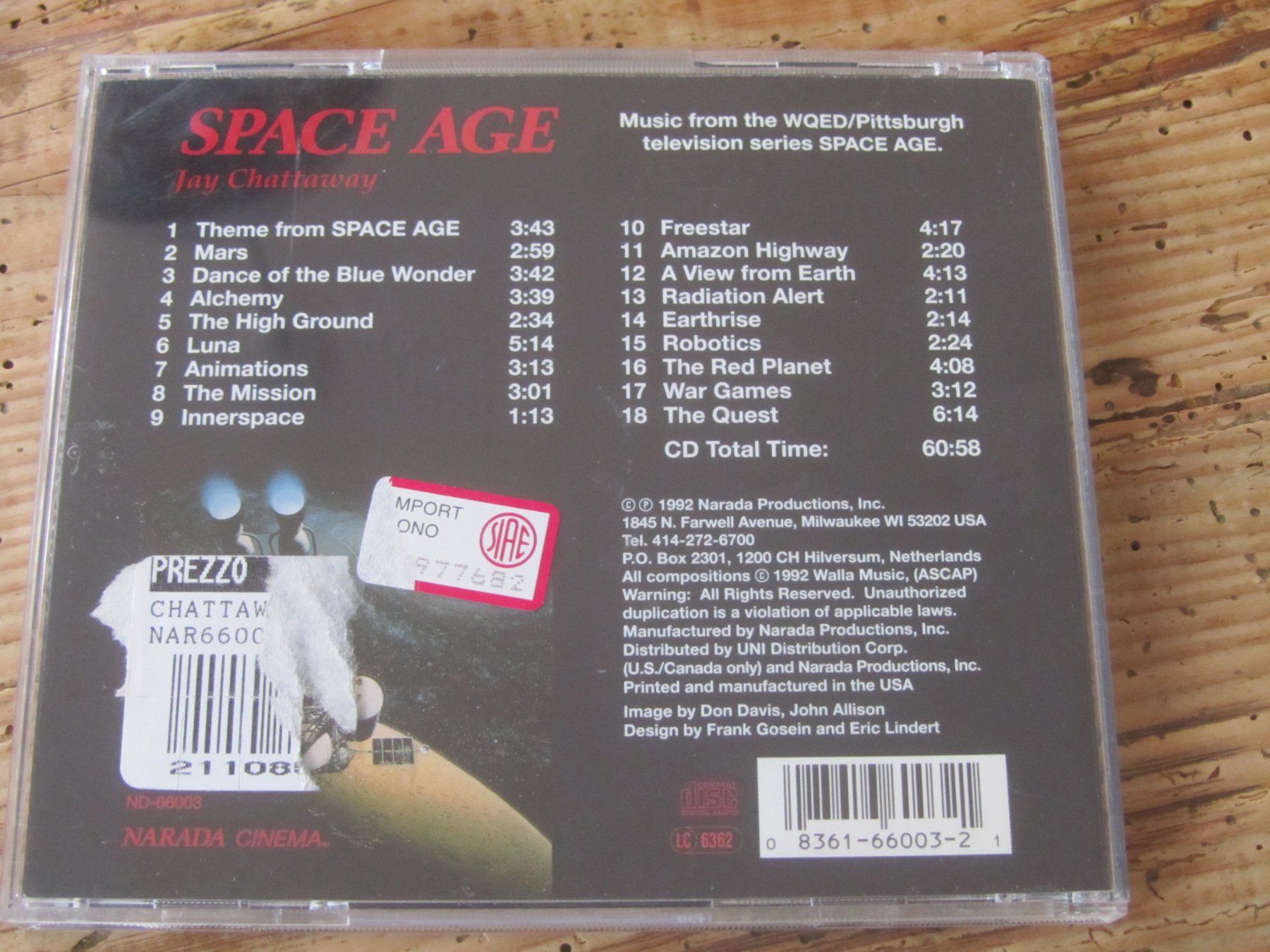 CD: Jay Chattaway SPACE AGE CD 1992 – Usato da Seengen venduto da mikelele 1