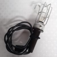 Vintage Werkstattlampe, Baulampe klein mit Käfig, Gitter