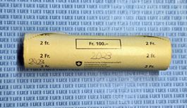 CHF___2.00 2023 Originalrolle mit 50 x 2 Franken 2023