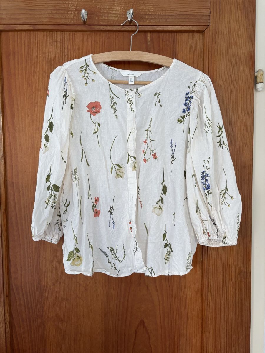 H&M Blusen: Bluse Blumenmuster, Grösse L, Leinenmix – Neu (gemäss Beschreibung) aus Seengen von Jeanine85