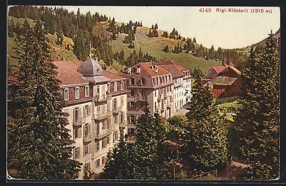 Cartoline postali: AK Rigi-Klösterli, Blick auf den Ort – Usato da Berlin venduto da bartko-reher