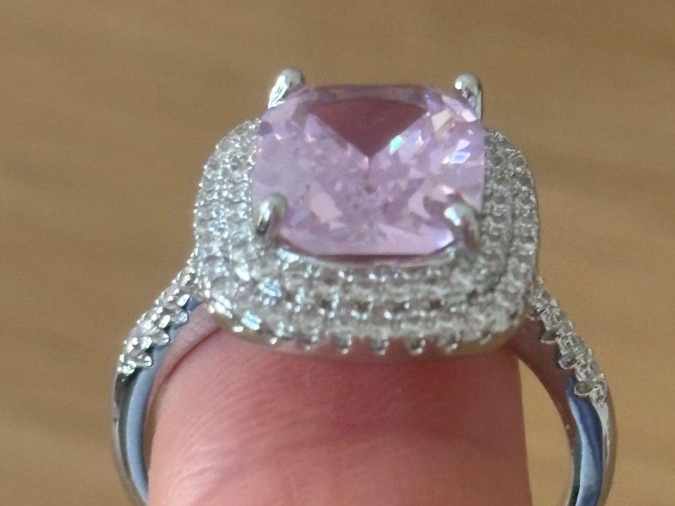 Ringe: Luxus Elegante Gr.18,5 / 8,5 Ring Farbe: Silber/Rosa – Neu (gemäss Beschreibung) aus Biel-Bienne von Roserosse13 5