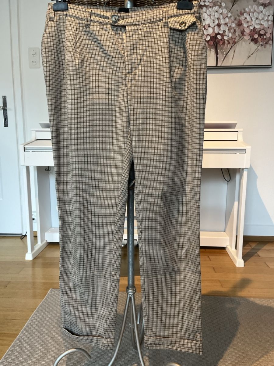 Maddison Pantaloni: Maddison Hose, braun kariert, 42 – Usato da Solothurn venduto da Bobesch08 3