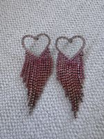 Herzohrringe XL Strass Modeschmuck