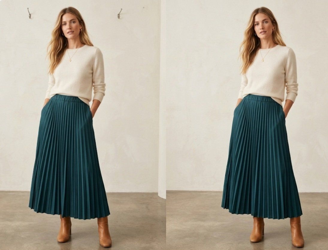 Gonne: Jupe plissée Studio Birkin vert sapin, taille unique – Usato da Niedergösgen venduto da Eva2410