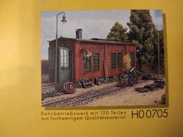 Bahnbetriebswerk mit 120 Teilen, Bausatz von Brawa H0