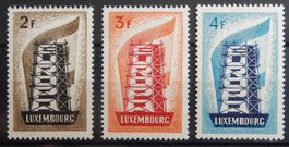 Luxemburg Kat. 555-557 ** 1956 Kat. 300 Euro (Gummi mit Farb