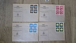 1948 4er Blocks 5th Olympic Winter Games Kuverts Palace Hote