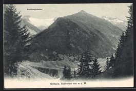 Curaglia, Ortsansicht mit Medelsergletsc