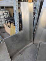 Edelstahl Arbeitsplatte L-Form 150x104cm gebraucht