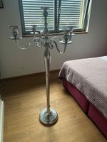 Candélabre argenté 5 bougies hauteur 145cm bon état