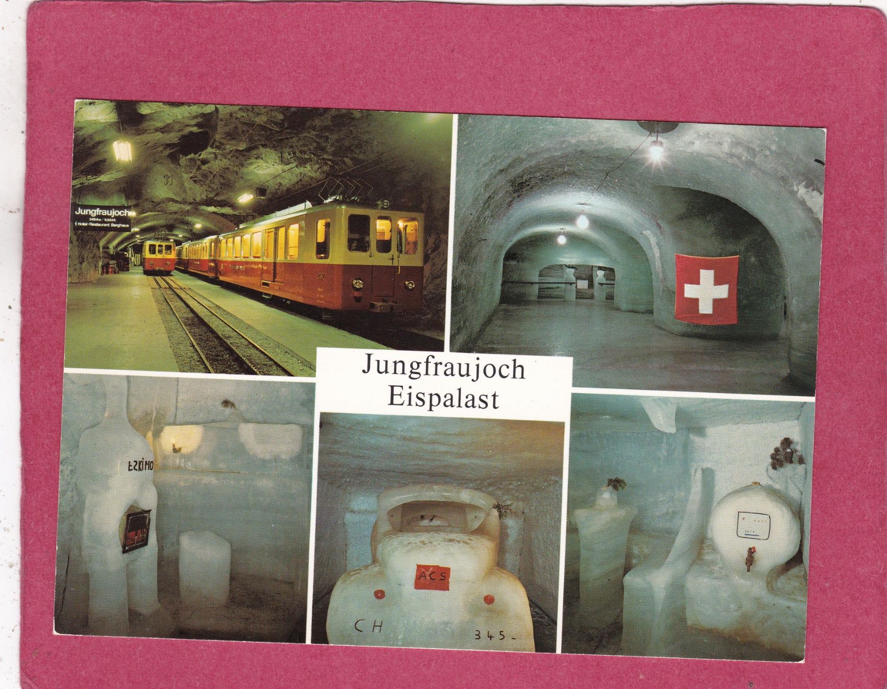 Ansichtskarten: Station Jungfraujoch Eispalast  Bahn – Gebraucht aus Herisau von Lisegrat2008