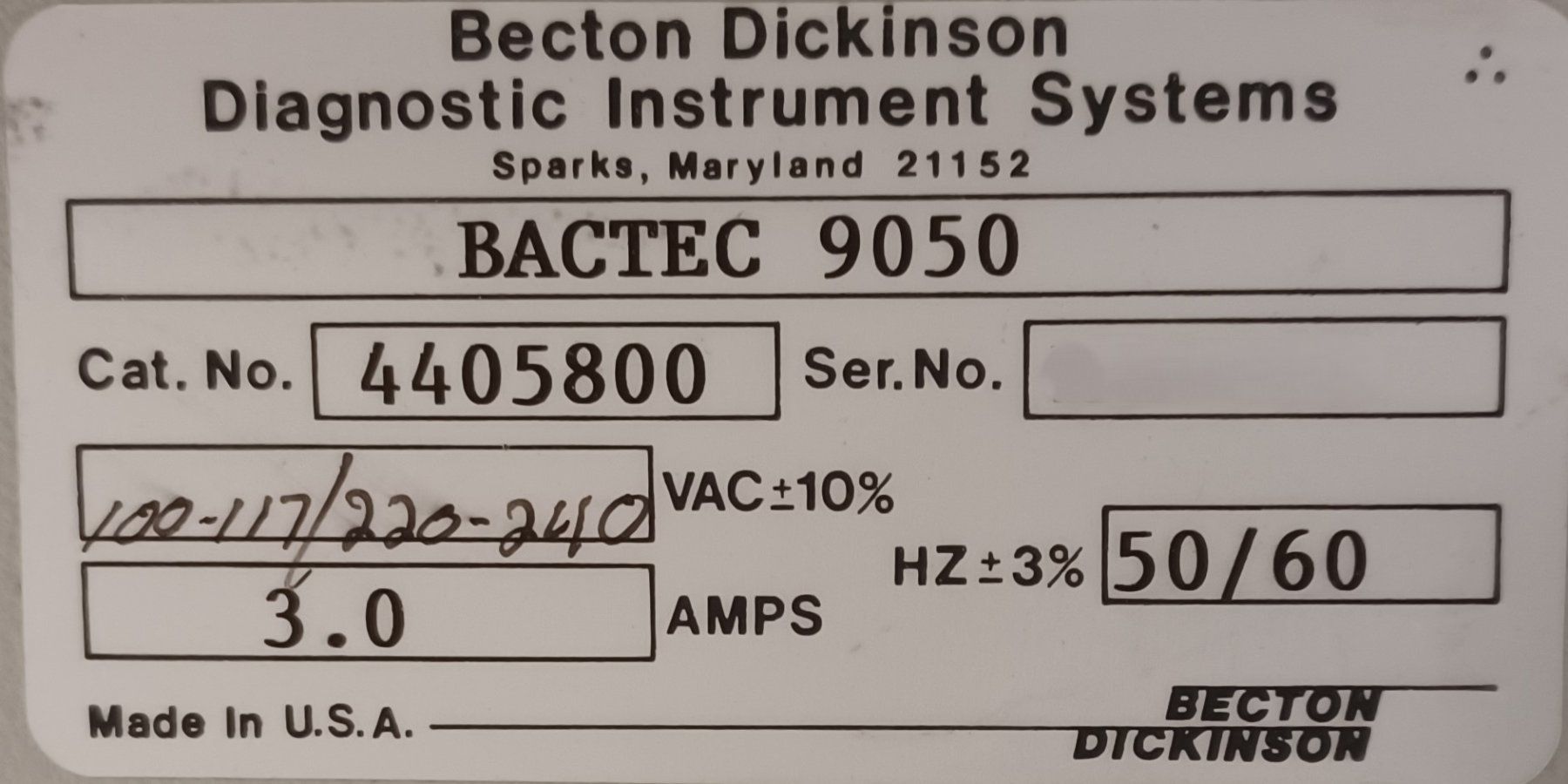 Accessori da laboratorio: Becton Dickinson Bactec 9050 Blood culture system – Difettoso da Niederdorf venduto da LeptonAG_Labor 9