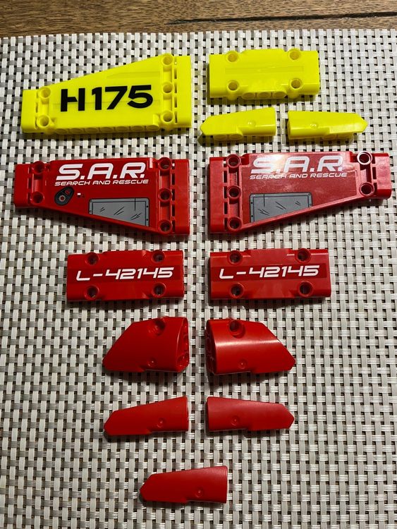Lego Technik rot gelb Panel Panele Verschalung Spoiler 42145 (Gebraucht ...