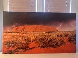 Stimmungsvolles Wandbild mit australischem Ayers Rock Motiv 
