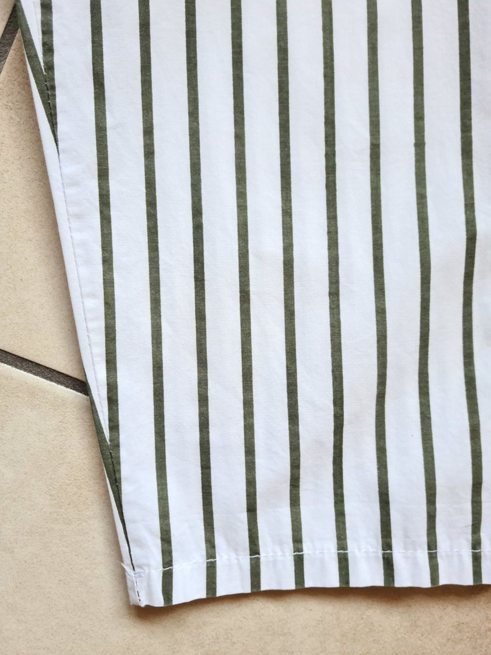 Pantaloni: Pantalon coton rayé blanc/vert taille M – Usato da le landeron venduto da canette 6