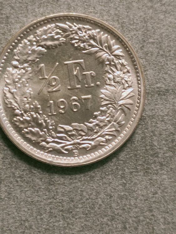 Alle Münzen: Schweiz 50 Rappen 1967 Silber, unz. – Neu (gemäss Beschreibung) aus Thun von 56Orchid