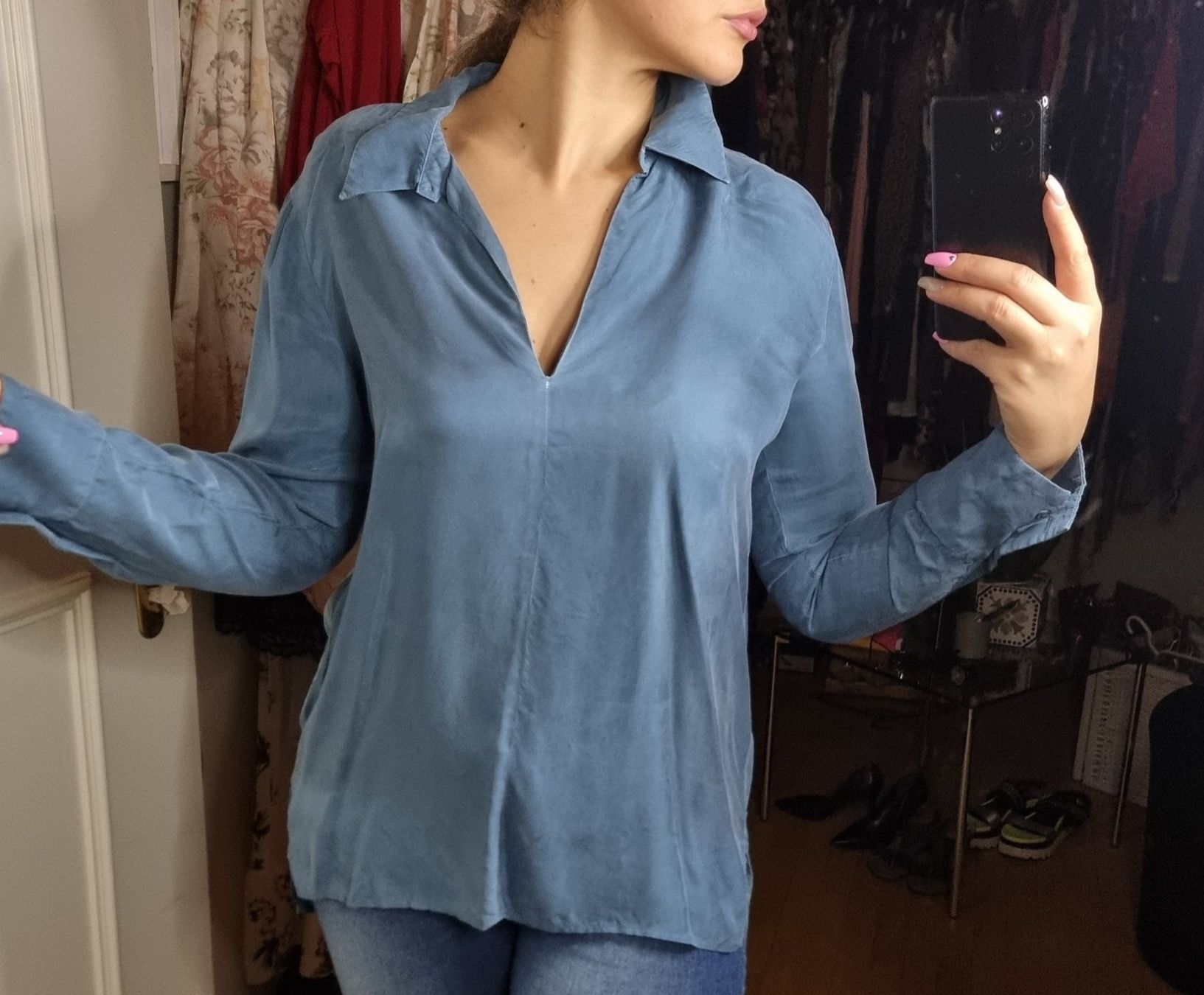 Blusen: Mason`s Elegante bluse Gr. 38/40 blau, – Gebraucht aus Wald ZH von CapLux 1