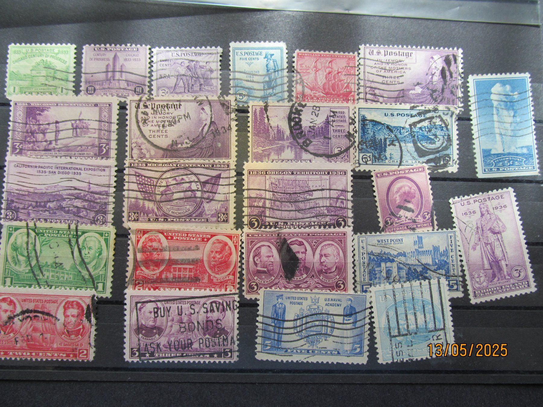 Alle Briefmarken: USA  Sammlung  lt. Abildungen  auf Sreckkarten – Gebraucht aus Hergiswil NW von Panda1990 6