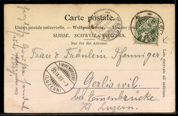 Cartoline postali: AK Meyringen, Ruine Resti – Usato da Berlin venduto da bartko-reher 1