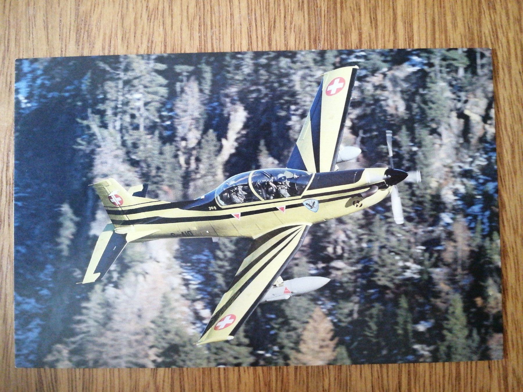 Cartoline postali: 2 x AK Pilatus PC-9 , Schweizer Luftwaffe – Usato da Aesch BL venduto da Opirol 1