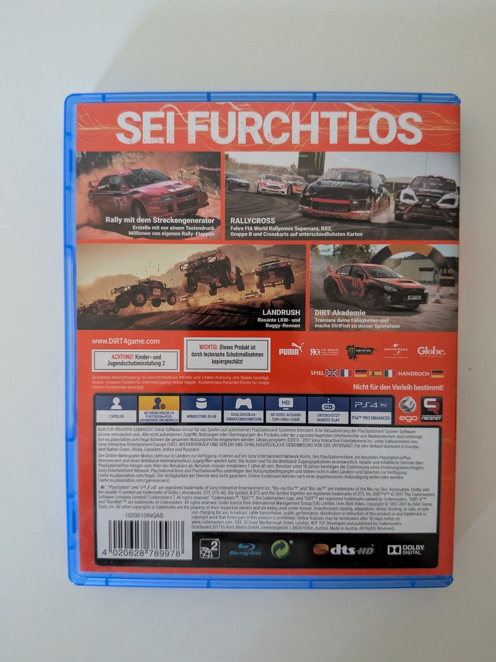 Sony Giochi: Playstation 4 - Dirt 4 ab 1Fr – Usato da Kappel SO venduto da Knoggaz 2