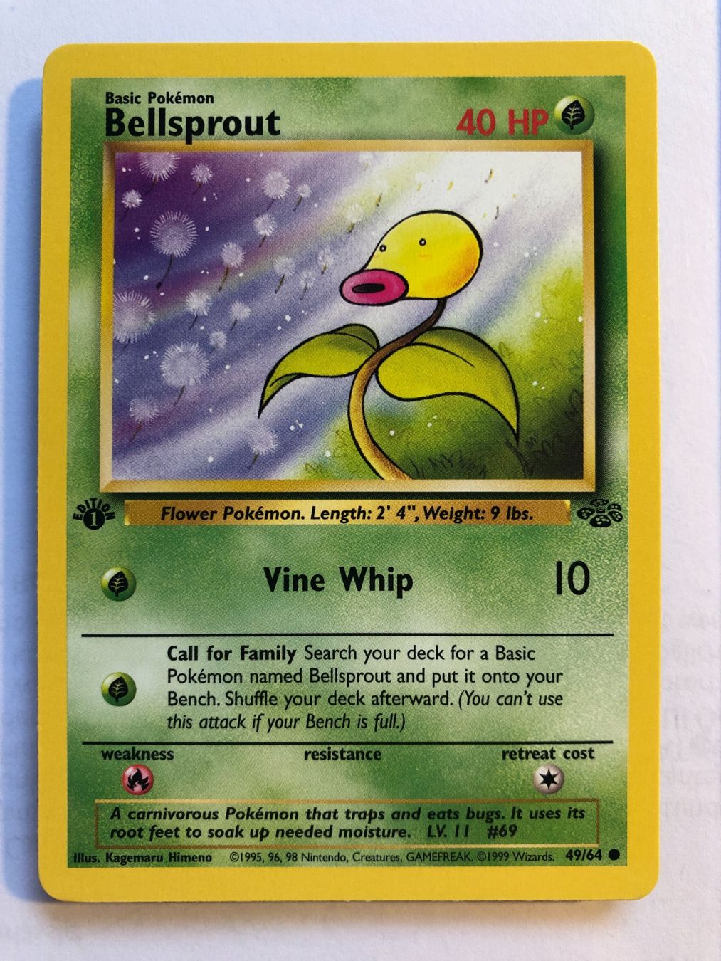 Sammelbilder & Trading cards: Bellsprout 1st Jungle - MINT - ab 1.- – Gebraucht aus Giubiasco von dan_pr8b