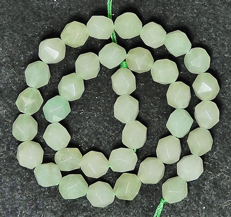 1 Strang natürliche Aventurin Perlen 10 mm facettiert (Neu (gemäss ...