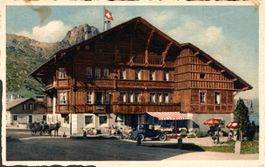 Maloja im Oberengadin. Hotel Schweizerhaus