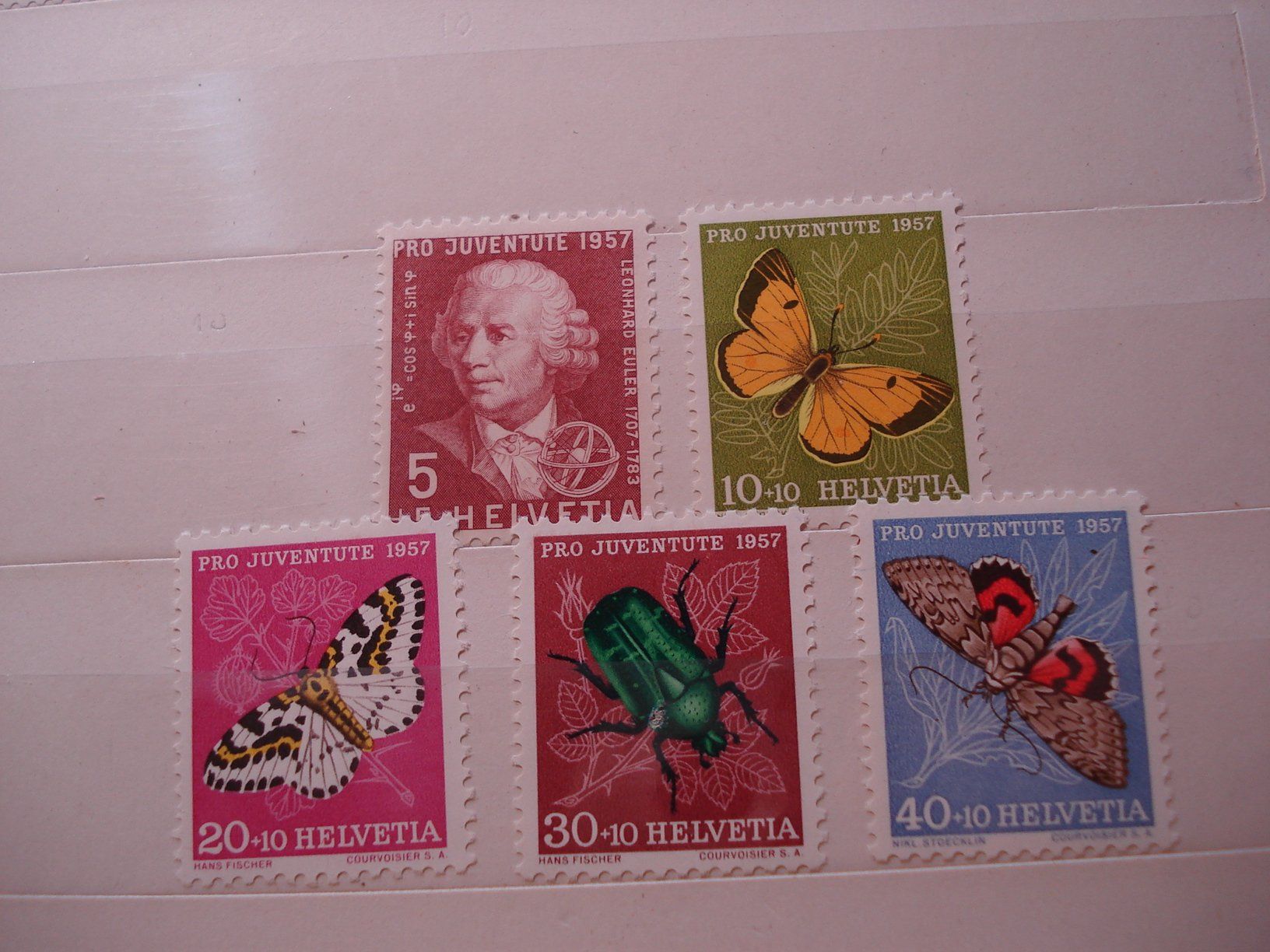 Alle Briefmarken: Satz Pro Juventute 1957 ** – Gebraucht aus Niederwil AG von morostahu
