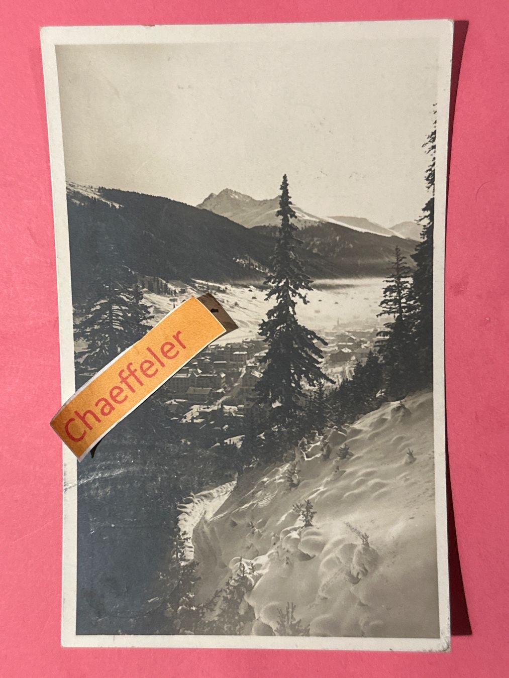 Cartoline postali: 1914 Durchblick auf Davos - Platz – Usato da Zürich venduto da Chaeffeler