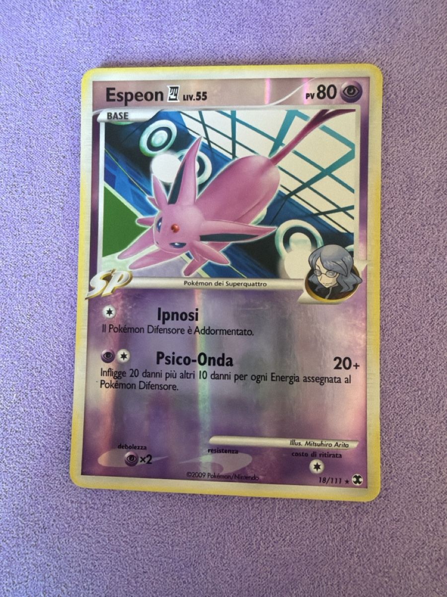 Pokémon Carte collezionabili: Espeon lv.55 18/111 holo EX/GD – Usato da Cadro venduto da rarecandycustoms
