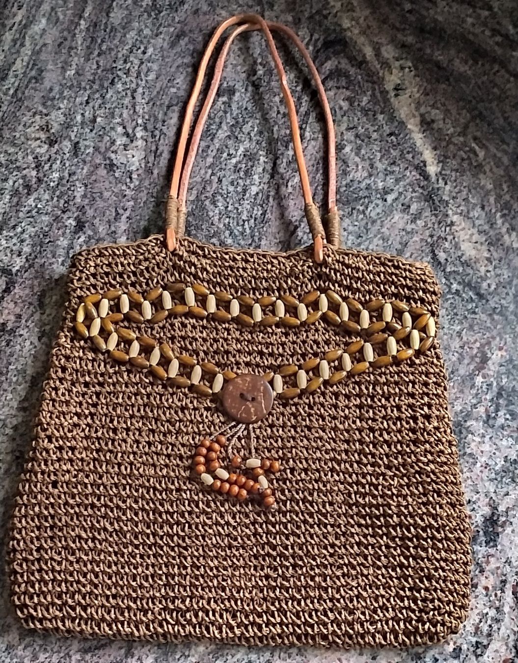 Taschen für Damen: Sac en paille doublé/Gefütterter Strohsack – Gebraucht aus MOUTIER von Anto21