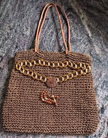 Sac en paille doublé/Gefütterter Strohsack