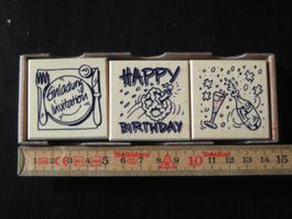 3 verschiedene Stempel "Feste"