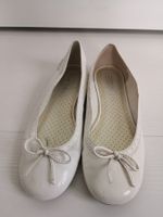 🤩ESPRIT LACK-BALLERINA-SCHUHE, WEISS, NEUPREIS 100.-