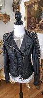 Damen Kunstleder Jacke mit Nieten