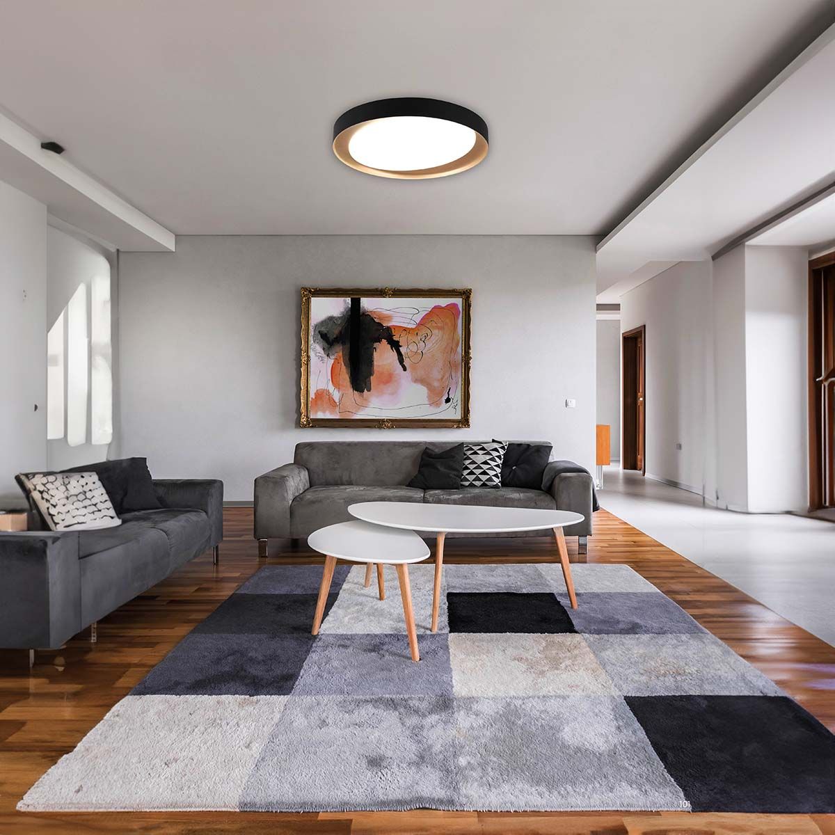 Kronleuchter & Deckenlampen: LED Deckenleuchte, Schwarz, 48 cm Ø – Neu (gemäss Beschreibung) aus Kreuzlingen von Smart-Light 1